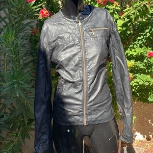 Black leather jacket